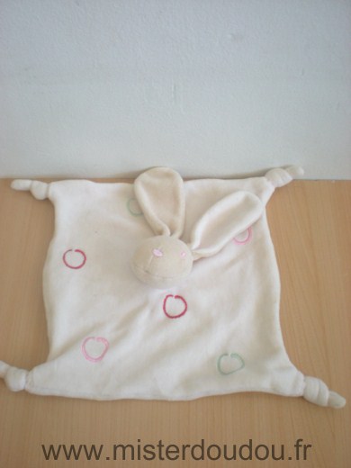Marque Inconnue Lapin Blanc ronds rouge vert rose - Très bon état