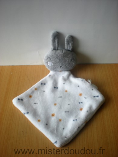 Marque Inconnue Lapin Losange blanc gris etoiles points - Très bon état