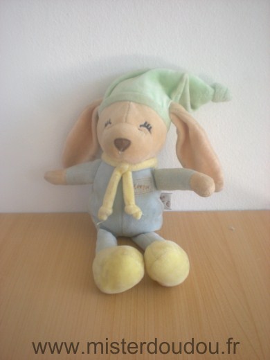 Anna club plush Lapin Bleu bonnet vert - Très bon état