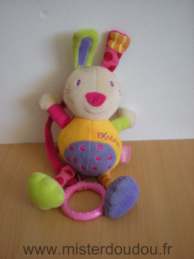 Baby sun Lapin Explorer jaune violet rise vert - Très bon état