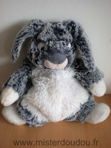 Bébérêve Lapin Peluche gris blanc - Très bon état