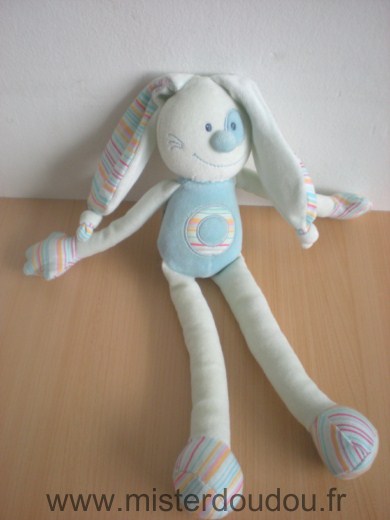 Bout chou Lapin Bleu rayé multicolore - Très bon état