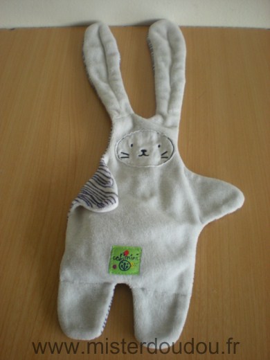 Catimini Lapin Blanc rayures bleu marine reversible - Très bon état