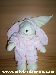 Cmp Lapin Rayé blanc et rose - Très bon état