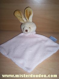 Comptine Lapin Carré rose tête beige - Bon état