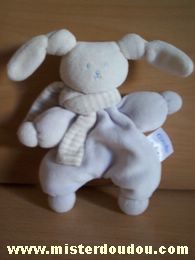 Corolle Lapin Mauve clair écharpe rayée blanc mauve - Très bon état