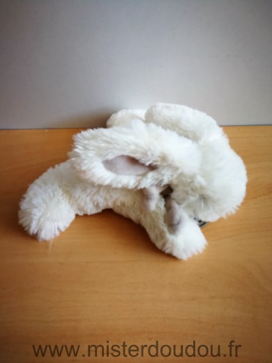 Doudou et compagnie Lapin Blanc interrieur des oreilles beige - Très bon état