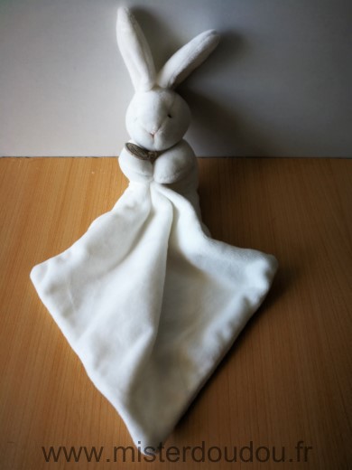 Doudou et compagnie Lapin Blanc mouchoir blanc - Neuf