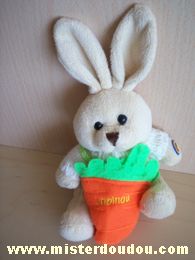 Fizzy Lapin Ecru pull blanc sac carotte orange vert - Très bon état