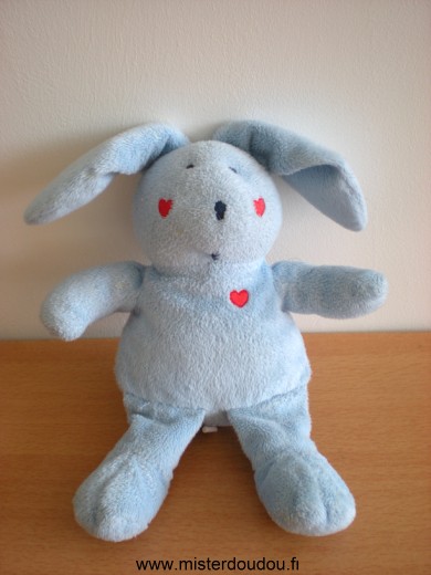 Francoise saget Lapin Bleu coeurs rouges - Très bon état