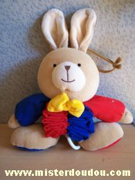 Ikéa Lapin Beige rouge bleu - Très bon état