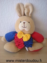 Ikéa Lapin Beige rouge bleu noeud jaune - Très bon état