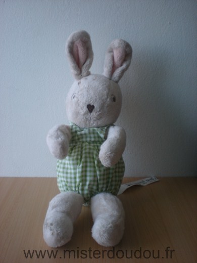 Ikéa Lapin Beige salopette vichy vert - Très bon état