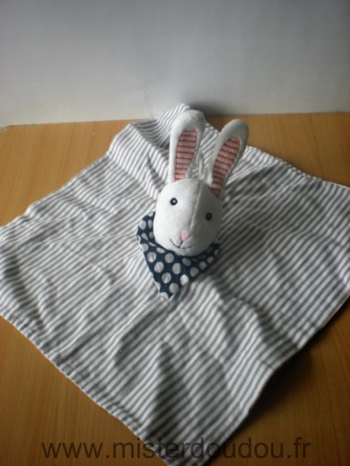Ikéa Lapin Raye marron blanc foulard bleu - Très bon état