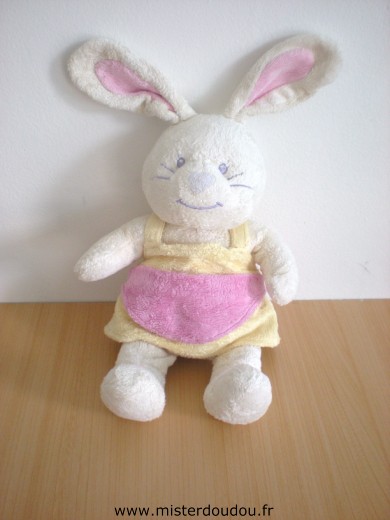 Influx Lapin Blanc robe jaune rose - Très bon état