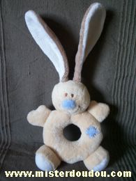 Jollybaby Lapin Beige carrés bleus - Très bon état