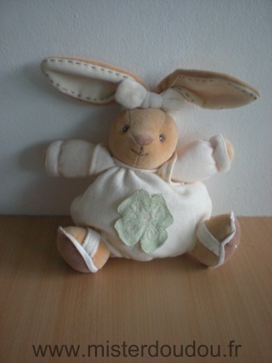 Kaloo Lapin Lapin écru trefle vert - Très bon état