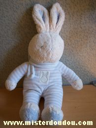 Klorane Lapin Blanc rayé bleu écharpe bleue - Très bon état