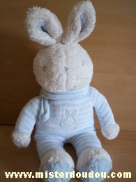 Klorane Lapin Bleu blanc rayé écharpe bleue - Très bon état