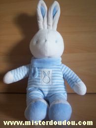 Klorane Lapin Rayé bleu blanc écharpe bleue - Très bon état