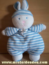 Luminou Lapin Bleu rayé blanc - Très bon état