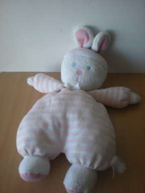 Luminou Lapin Rayé rose blanc - Etat moyen