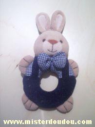 Marque Inconnue Lapin Beige bleu marine - Etat moyen
