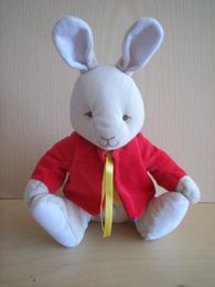 Marque Inconnue Lapin Beige jaune gilet rouge - Etat moyen