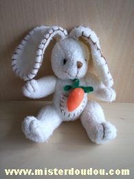 Marque Inconnue Lapin Blanc avec carotte orange - Très bon état