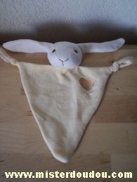 Marque Inconnue Lapin Jaune avec un coeur brodé - Très bon état