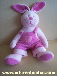 Marque Inconnue Lapin Rose salopette rose - Très bon état