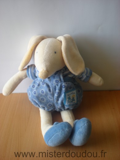 Moulin roty Lapin Bleu jaune lise lulu - Bon état