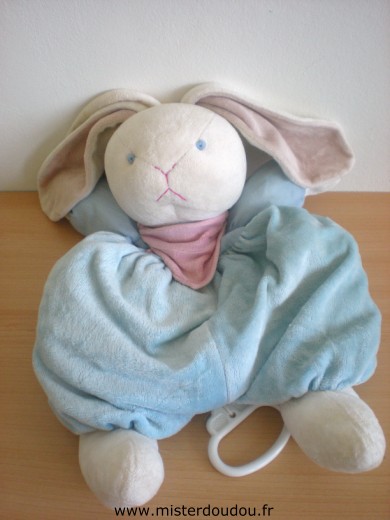Nature et découvertes Lapin Bleu blanc foulard rose - Etat moyen