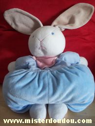 Nature et découvertes Lapin Bleu clair foulard rose - Très bon état