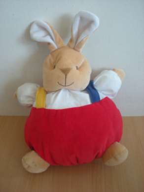 Noukie s Lapin Rouge blanc jaune bleu - Très bon état