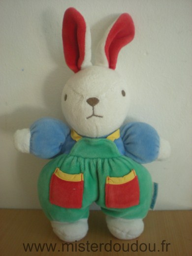 Nounours Lapin Beu salopette verte - Très bon état