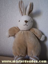 Nounours Lapin Marron blanc - Très bon état