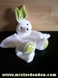 Planete bleue Lapin Blanc-vert - Très bon état