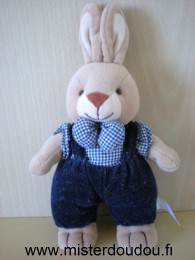 Priscilla larsen Lapin Marron bleu marrine vichy bleu - Bon état