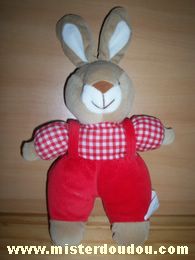 Simpson trading Lapin Beige rouge carreaux rouges - Très bon état