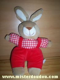 Simpson trading Lapin Beige rouge carreaux rouges - Très bon état