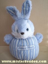Tartine et chocolat Lapin Bleu clair blanc rayé yeux bleus clairs - Très bon état