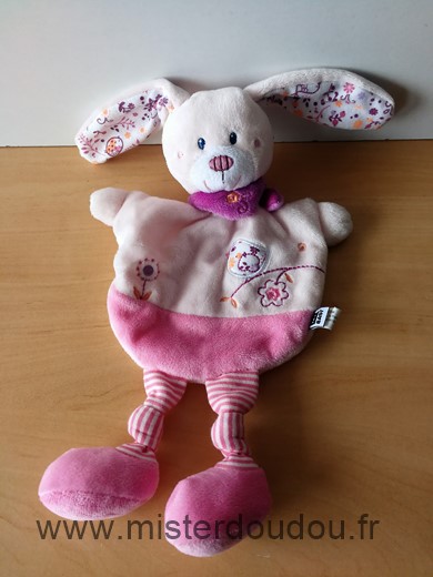 Tex Lapin Rose violet fleurs oiseau - Très bon état