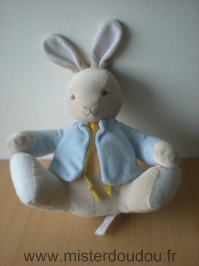 Marque Inconnue Lapin Beige jaune veste bleu - Très bon état