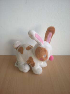 Marque Inconnue Lapin Blanc marron rose - Très bon état