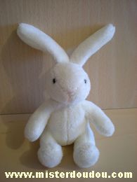 Marque Inconnue Lapin Ecru , nez cousu rose - Très bon état
