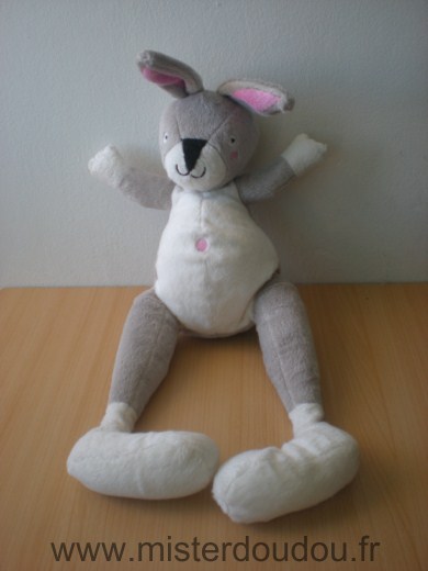 Marque Inconnue Lapin Gris blanc rose - Très bon état