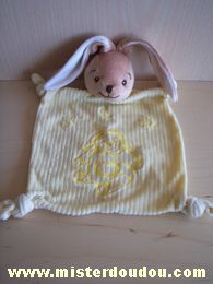 Marque Inconnue Lapin Jaune avec brodé un soleil une lune une étoile et un lapin - Très bon état