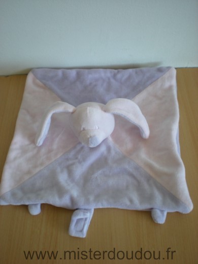 Marque Inconnue Lapin Rose mauve attache sucette - Très bon état