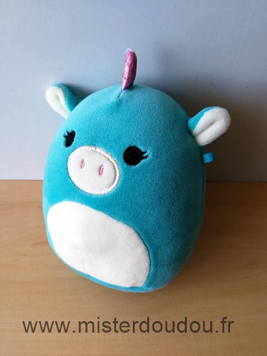 Marque Inconnue Licorne Kellytoy squishmallow bleu blanc - Très bon état